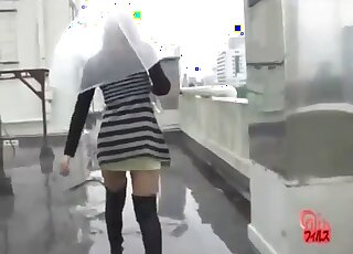 Horny Japanese female enjoys shitting in public